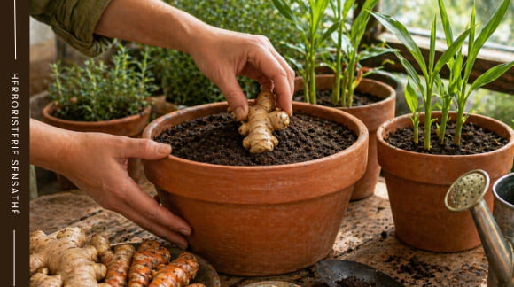 Culture des plantes de la famille des zingiberaceae en pot à partir de rhizomes frais - Herboristerie Sensathé Culture des plantes de la famille des zingiberaceae en pot à partir de rhizomes frais - Herboristerie Sensathé